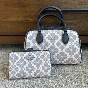 Kate Spade Spade Flower Dolly Duffle with Signature Spade Flower Wallet
